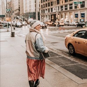 Vintage oversized colorblock denim jacket
